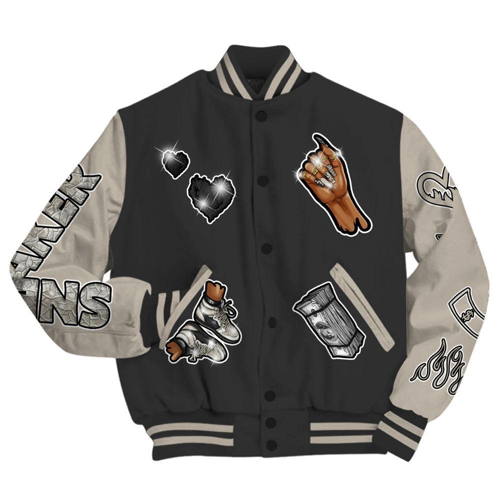 Varsity Jacket To Match RM Light Bone 4s - Sneakerz Girlz All Over Print