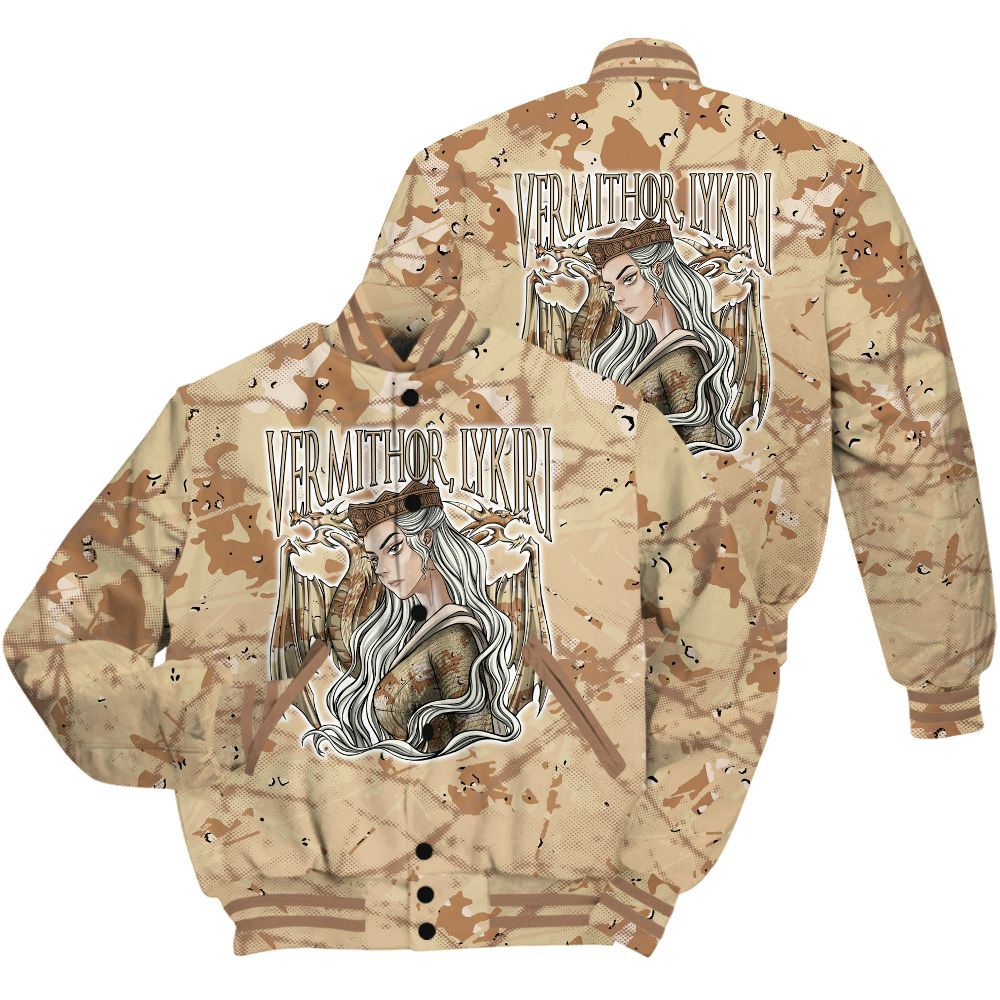 Varsity Jacket To Match Desert Camo 3s Shirt - Dragon's Mom! Profound All Over Print