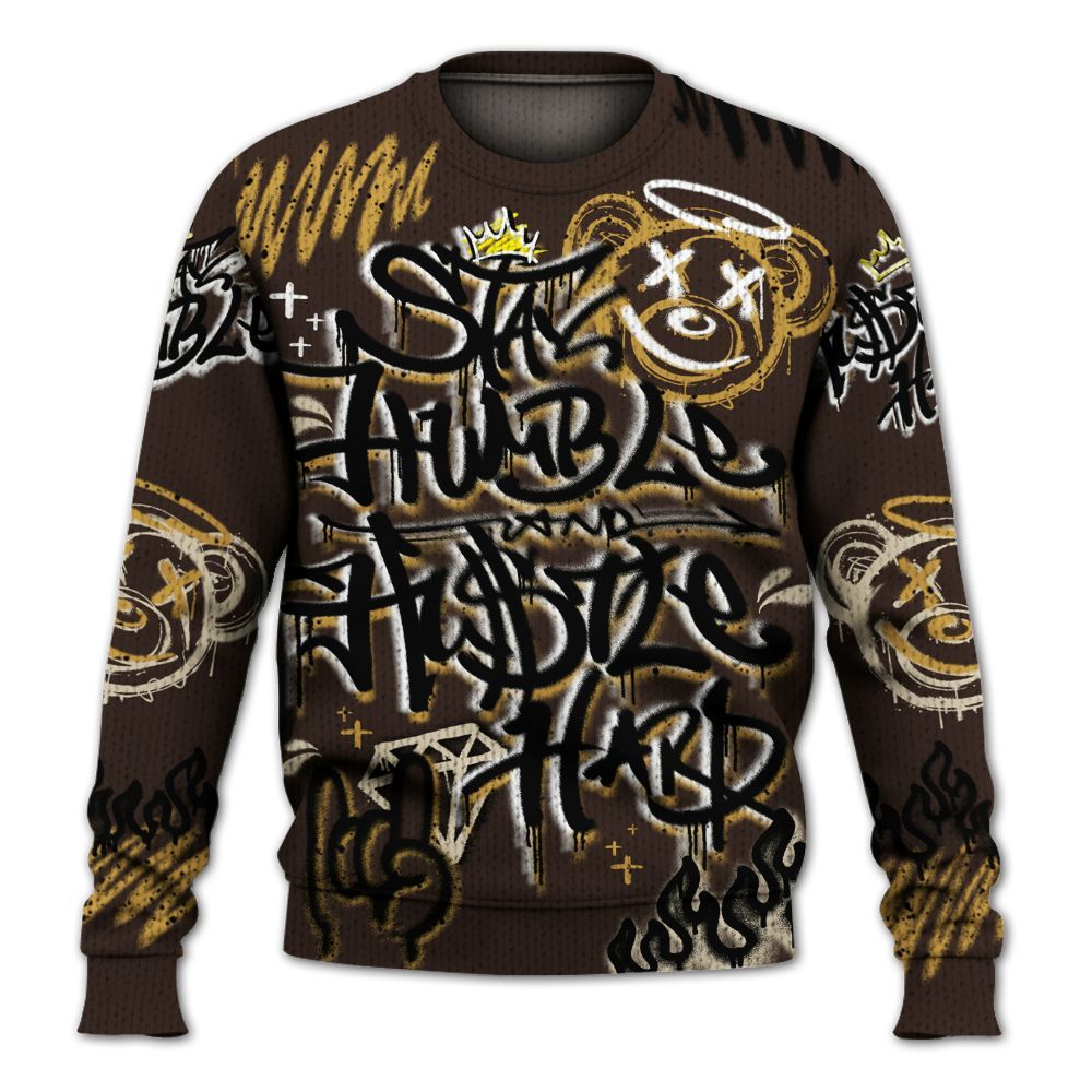 Knitted Sweater To Match 2025 Retro Earth 5s - Humble Drip Streetwear Graffity