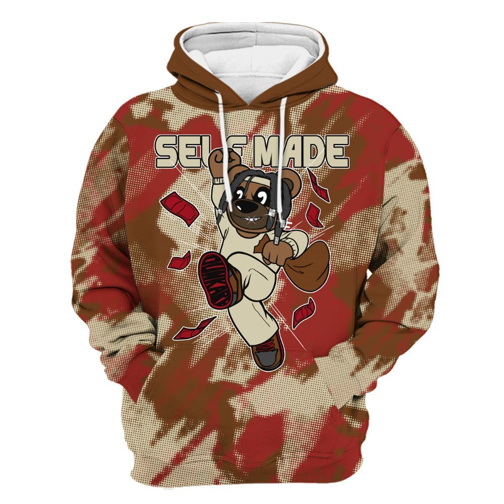 Hoodie To Match Archaeo Brown 5s - Autonomous Bear Abstract Halftone All Over Print