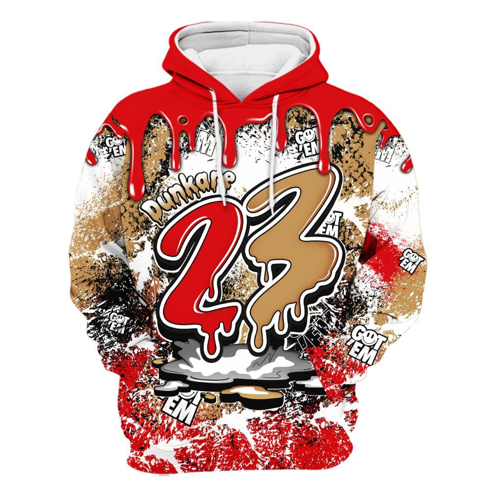 Hoodie To Match Kobe 5 Red Year Of The Mamba - Dripping 23 Drip All Over Print