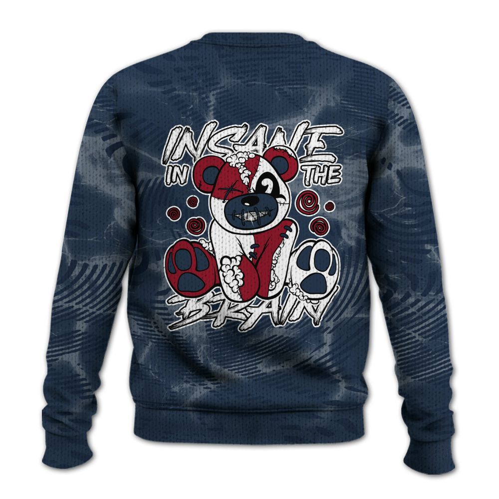 Knitted Sweater To Match White Midnight Navy 6s - Insanes Bear Fume