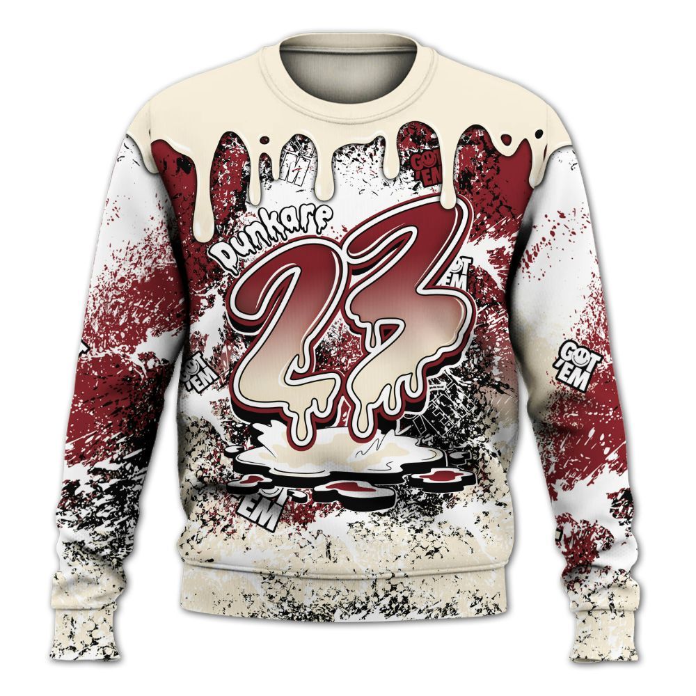 Sweatshirt To Match Valentine's Day 2026 4s - Dripping 23 Drip All Over Print