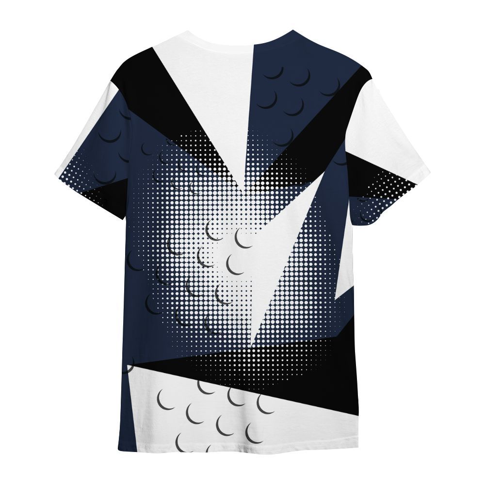 Shirt To Match Dunk Low White Midnight Navy - Poly Custom Name Number 23 5s All Over Print