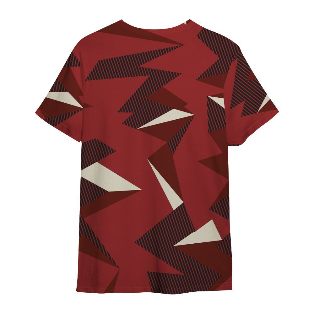 Shirt To Match High 85 Bred 1s - Geometric Camouflage Pattern All Over Print