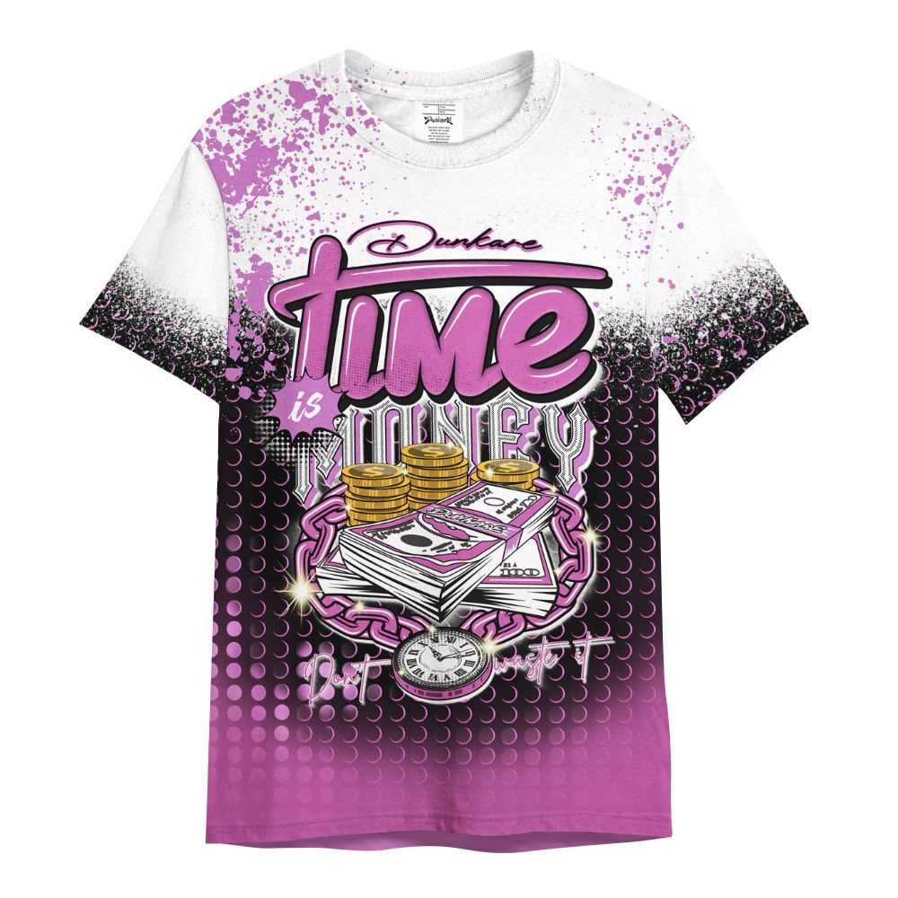 Shirt To Match Hyper Violet 4s - Halftone Time Is Money All Over Print
