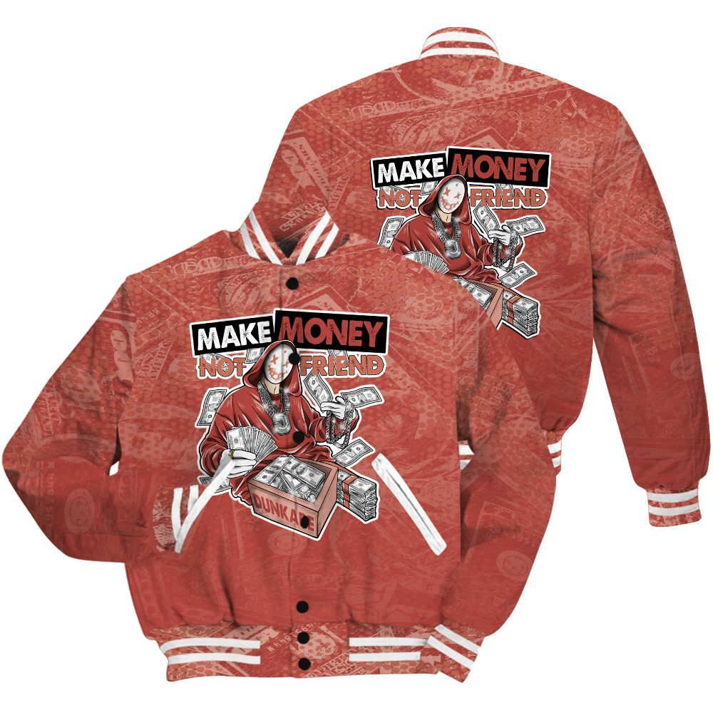 Varsity Jacket To Match Dune Red 13s Shirt - Make Moneys Unique All Over Print