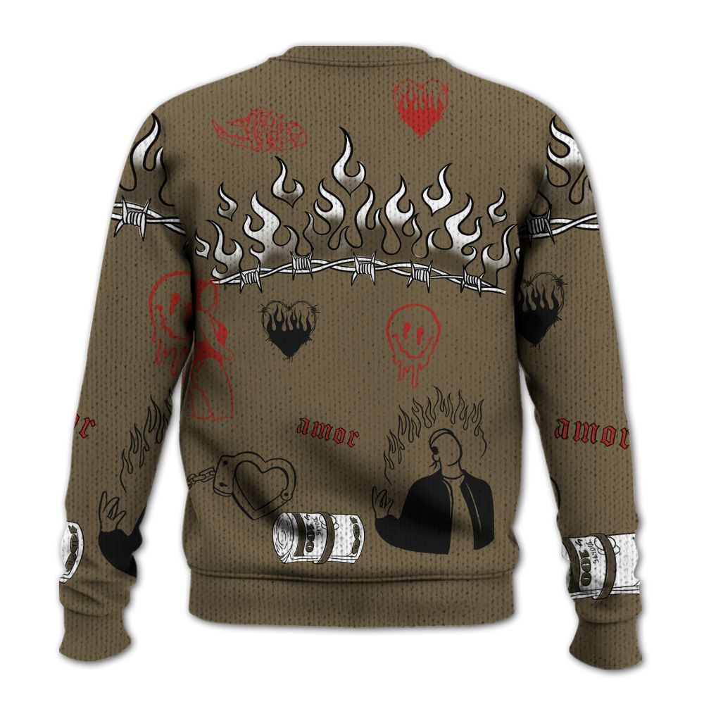 Knitted Sweater To Match Olive 9s, Snake Trust No One