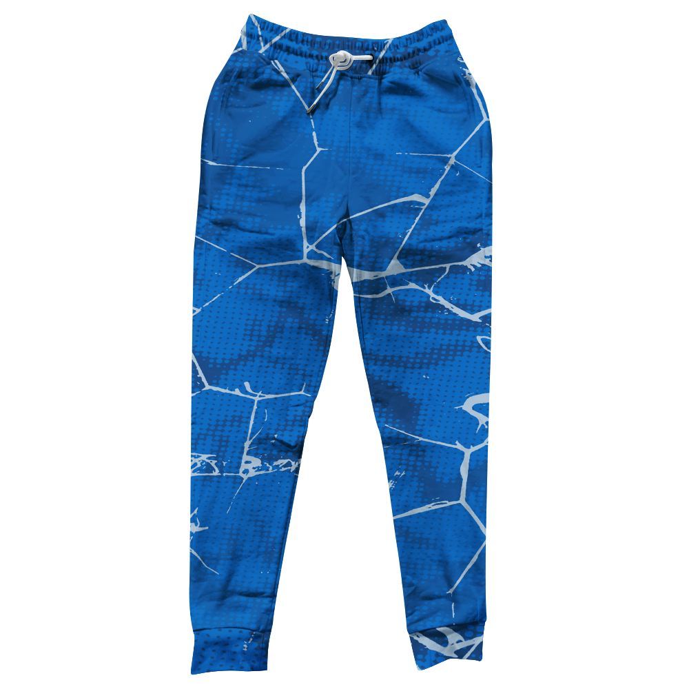 Sweatpant To Match Blueberry 12s - Crack Graphic All Over Print