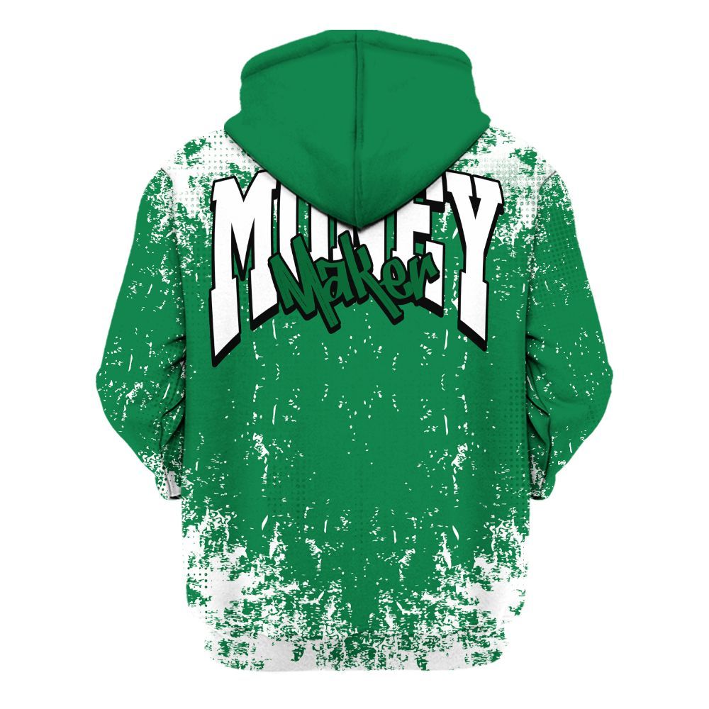 Hoodie To Match Pine Green 13s - Move In Silence Money Street Retro All Over Print