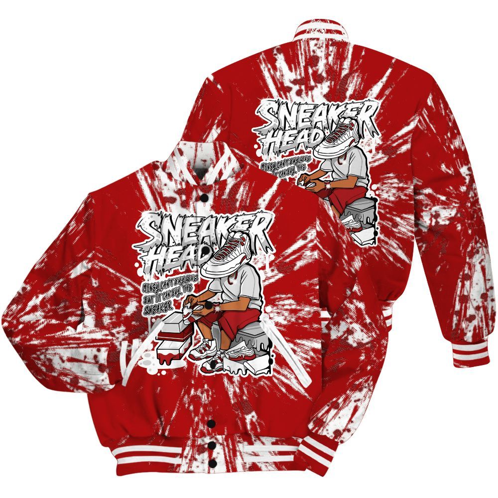 Varsity Jacket To Match Red Taxi 12s Shirt - Sneakers Headache Graphic Luxury All Over Print