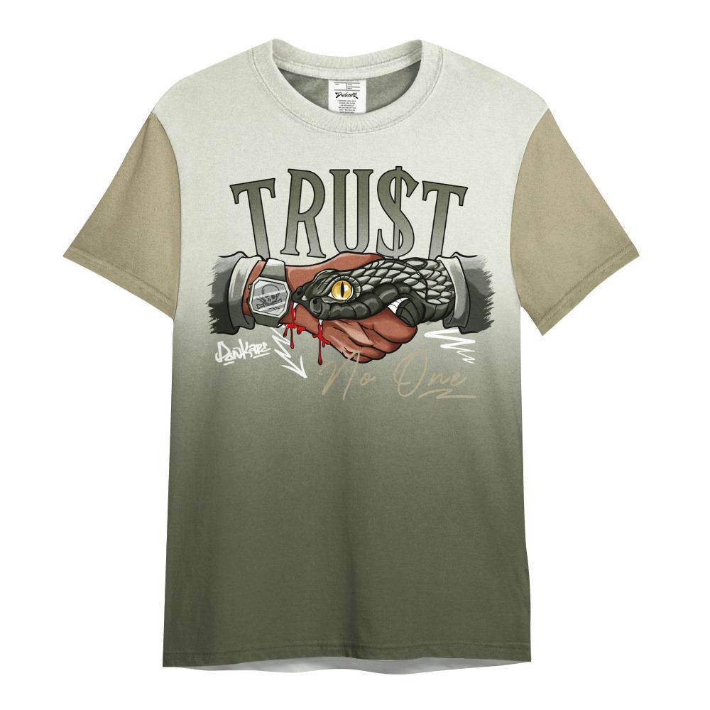 Shirt To Match Low OG Medium Olive 1s - Snake Trust No One Drip All Over Print