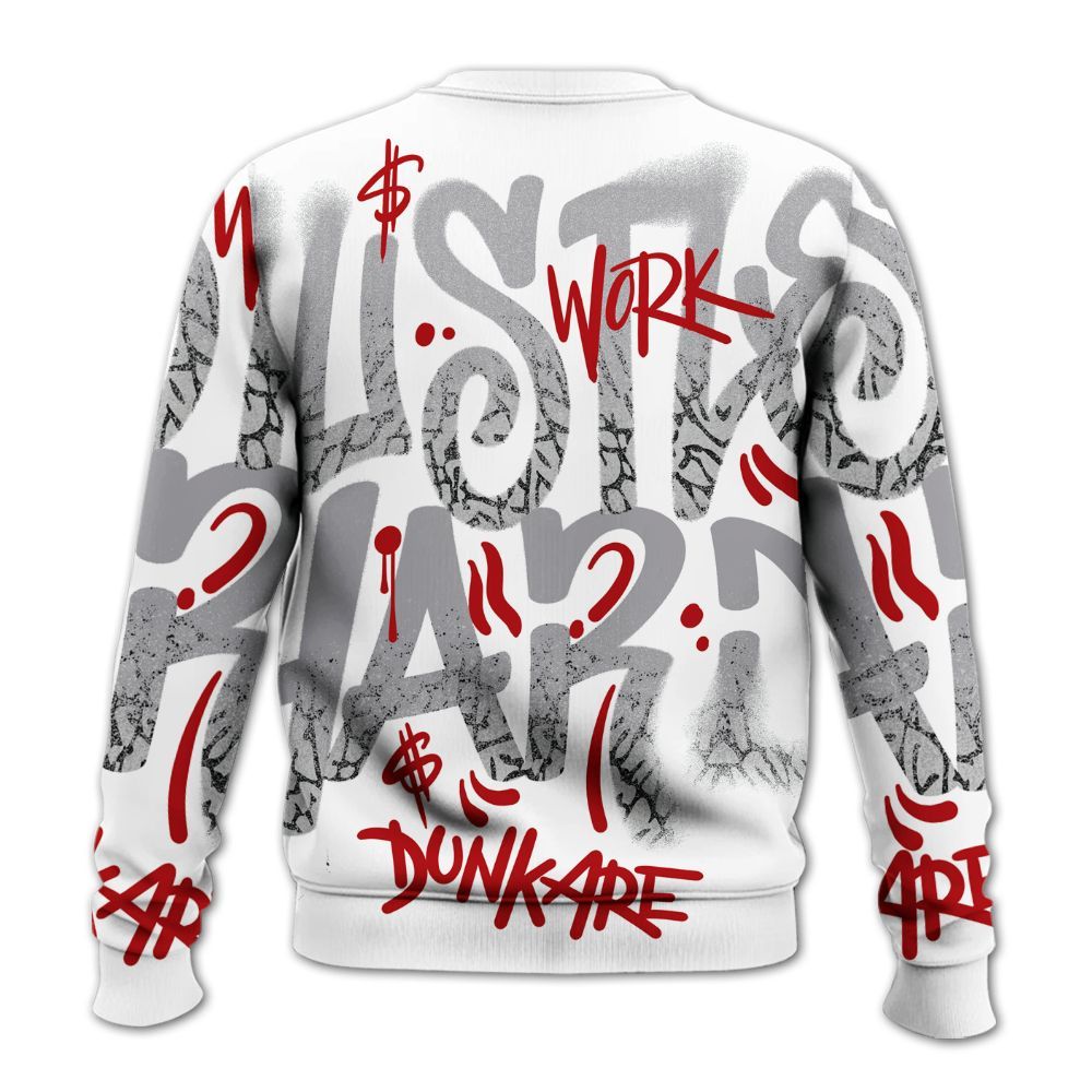 Sweatshirt To Match Cement Grey 3s - Angel Hustle Hard All Over Print