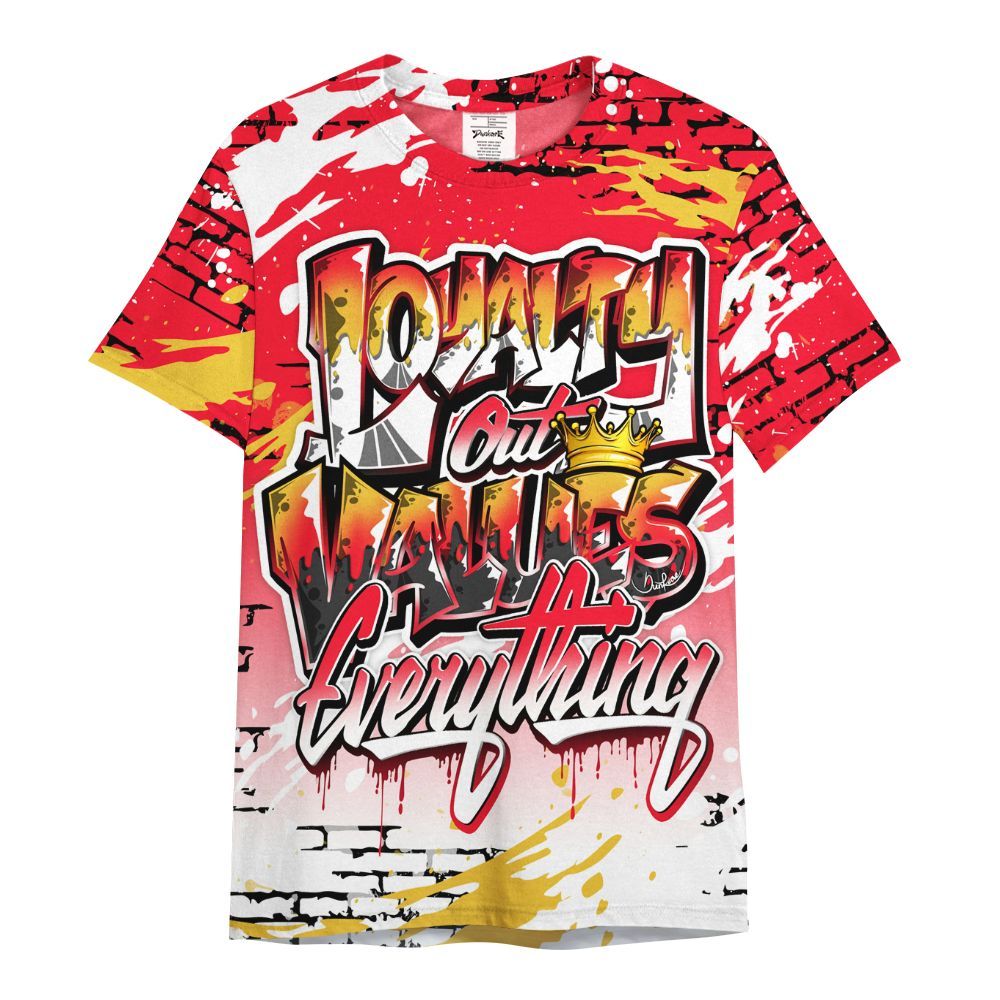 Shirt To Match KD 18 Air Bakin - Values Of Loyalty Drip All Over Print