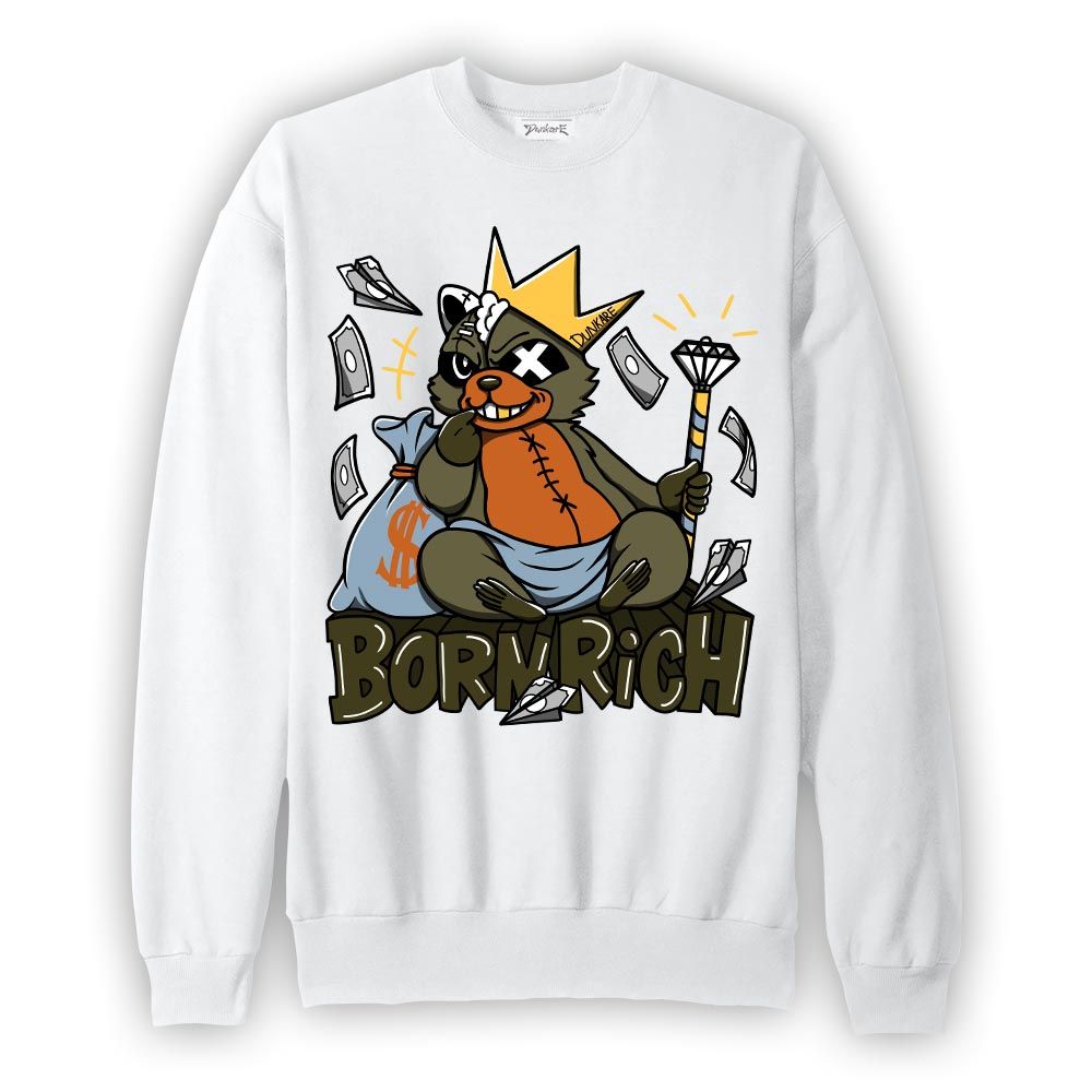 Sweatshirt To match Sweatshirt Born Rich Raccoon, Olive 5s Sweatshirt To Match Sneaker 2404 DNY