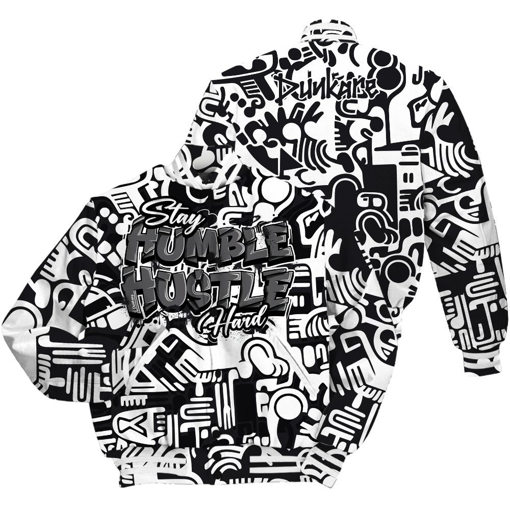 Varsity Jacket To Match White Thunder 4s - Humble Hustle Retro All Over Print