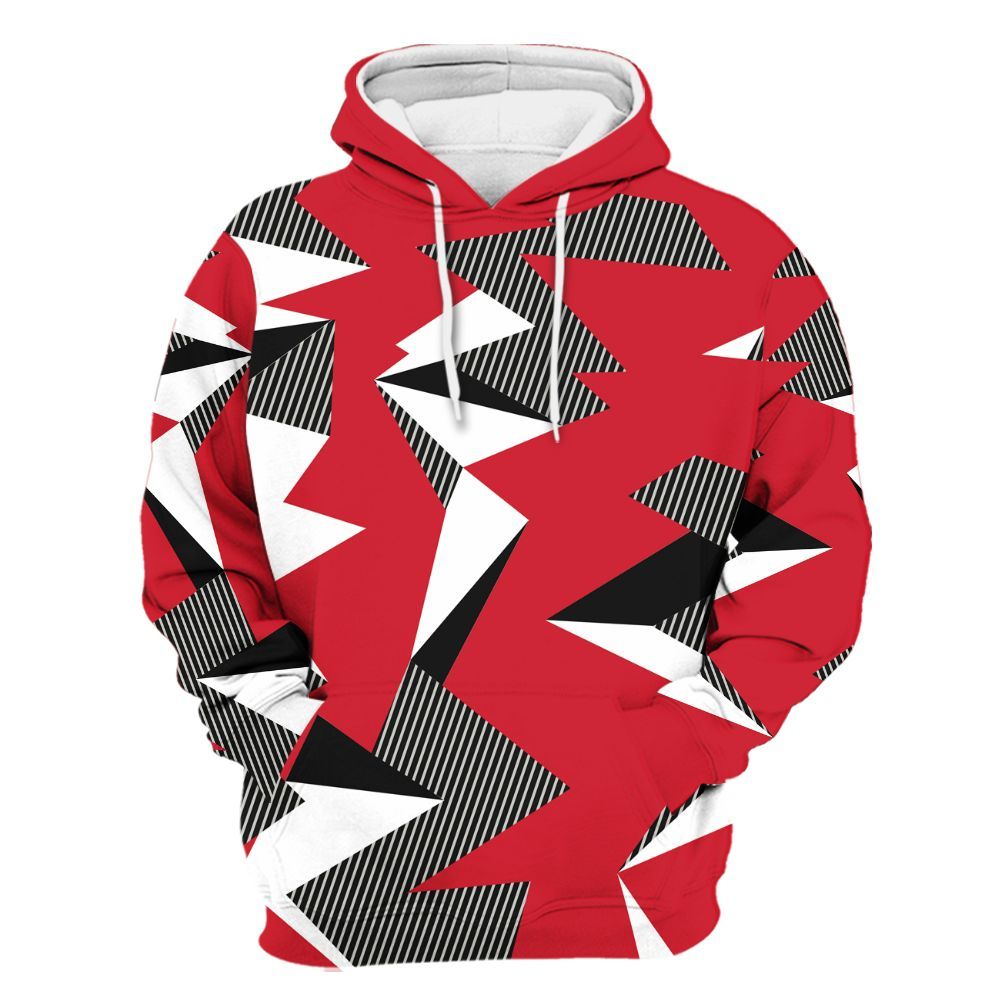 Hoodie To Match Flight Club 4s - Geometric Camouflage Pattern All Over Print