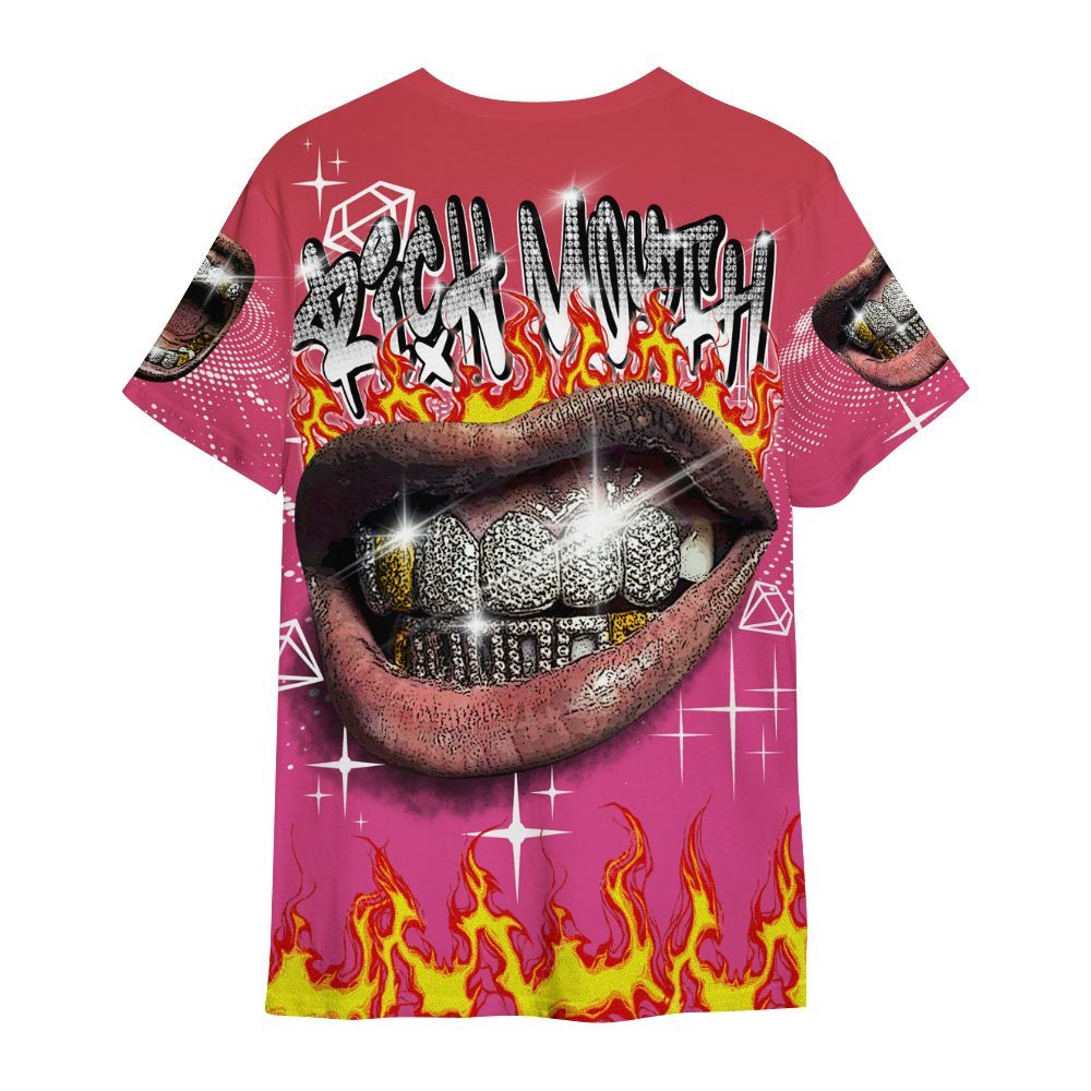 Shirt To Match KD 4 Aunt Pearl - Rich Mouth Fire Rap Retro 90s All Over Print