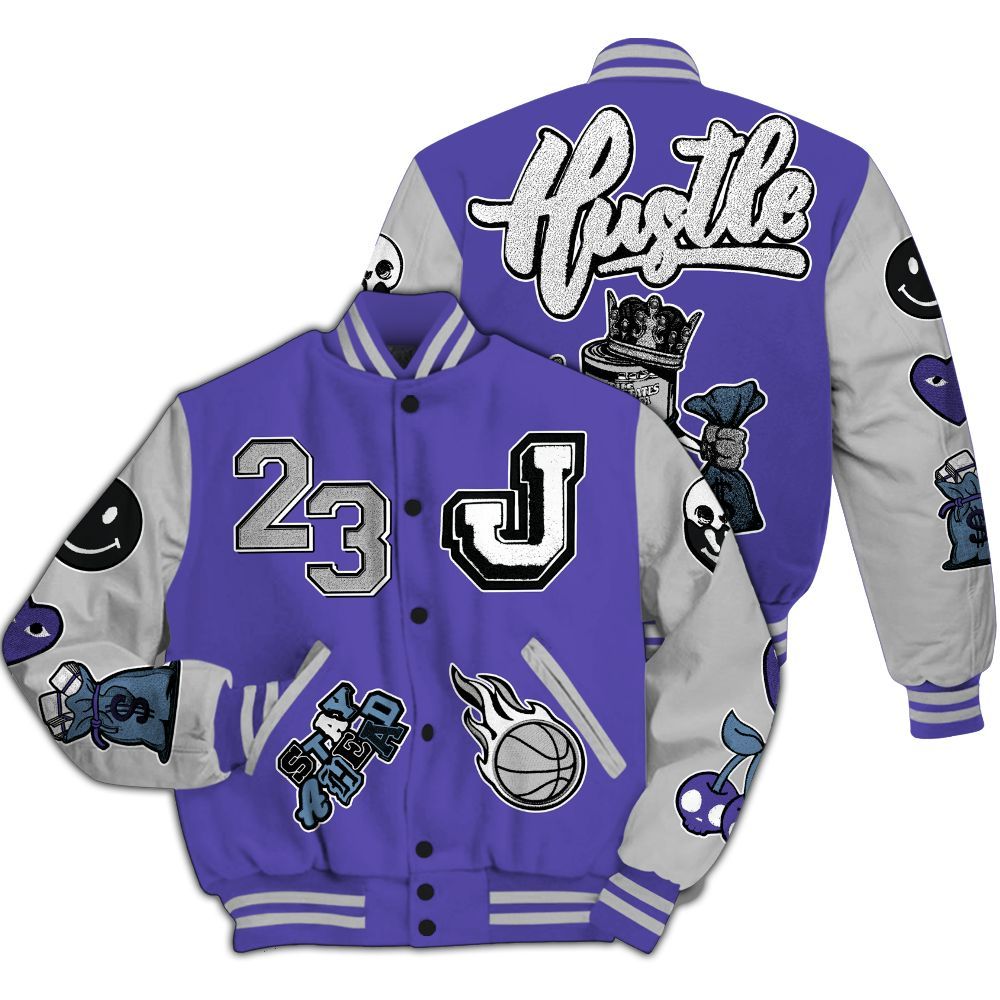 Varsity Jacket To Match Retro Concord 5s - Hustles Money Number 23 All Over Print
