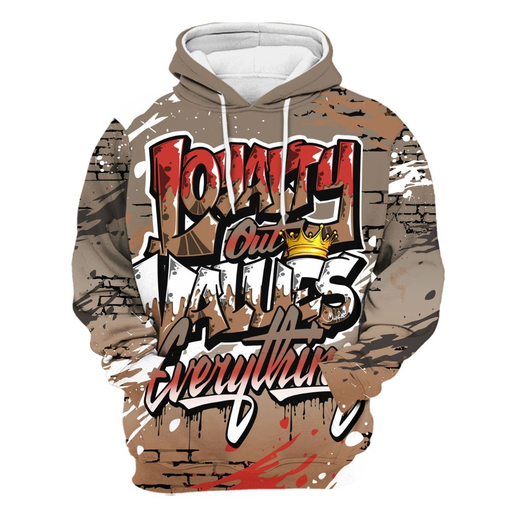 Hoodie To Match Air Max Rocky Distressed - Values Of Loyalty Drip All Over Print