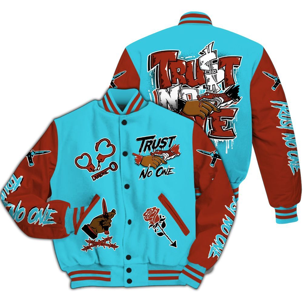 Varsity Jacket To Match SB Dunk Di'Orr Greenwood - Trust No One Dripping All Over Print