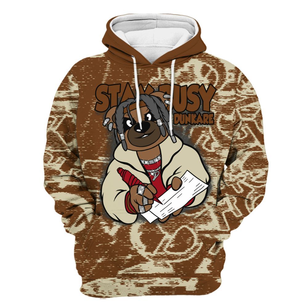 Hoodie To Match Archaeo Brown 5s - Maintain Activity Bear Avant-Garde All Over Print