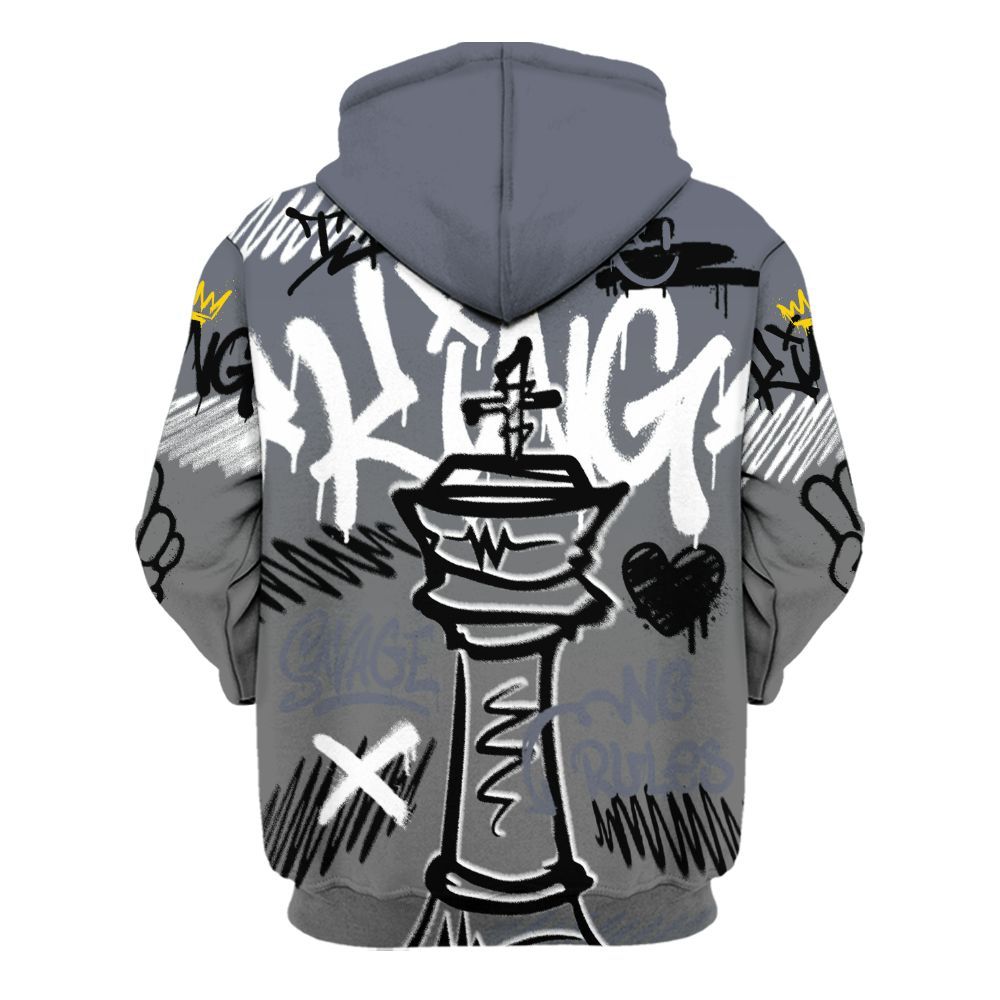 Hoodie To Match Cool Grey 6s - Street King Chess Streetwear All Over Print