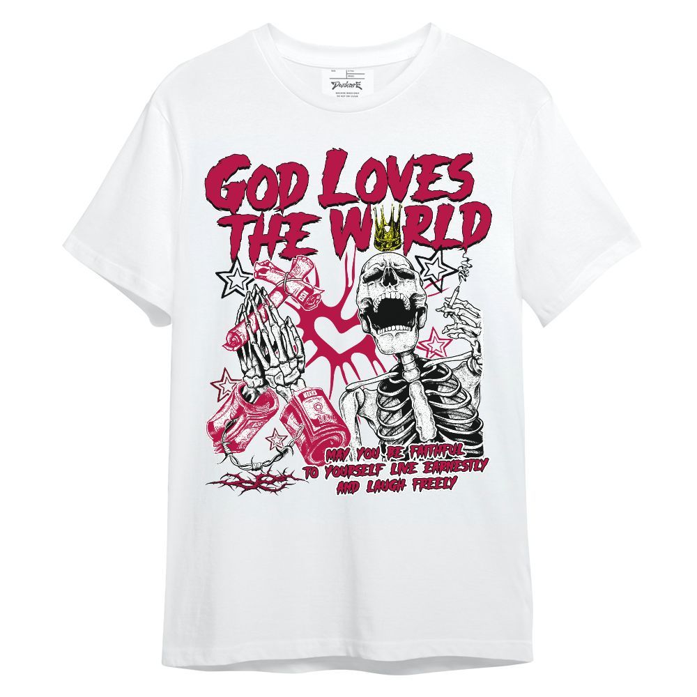 Shirt To Match Retro Chicago 2s - God Loves The World Unisex Shirt