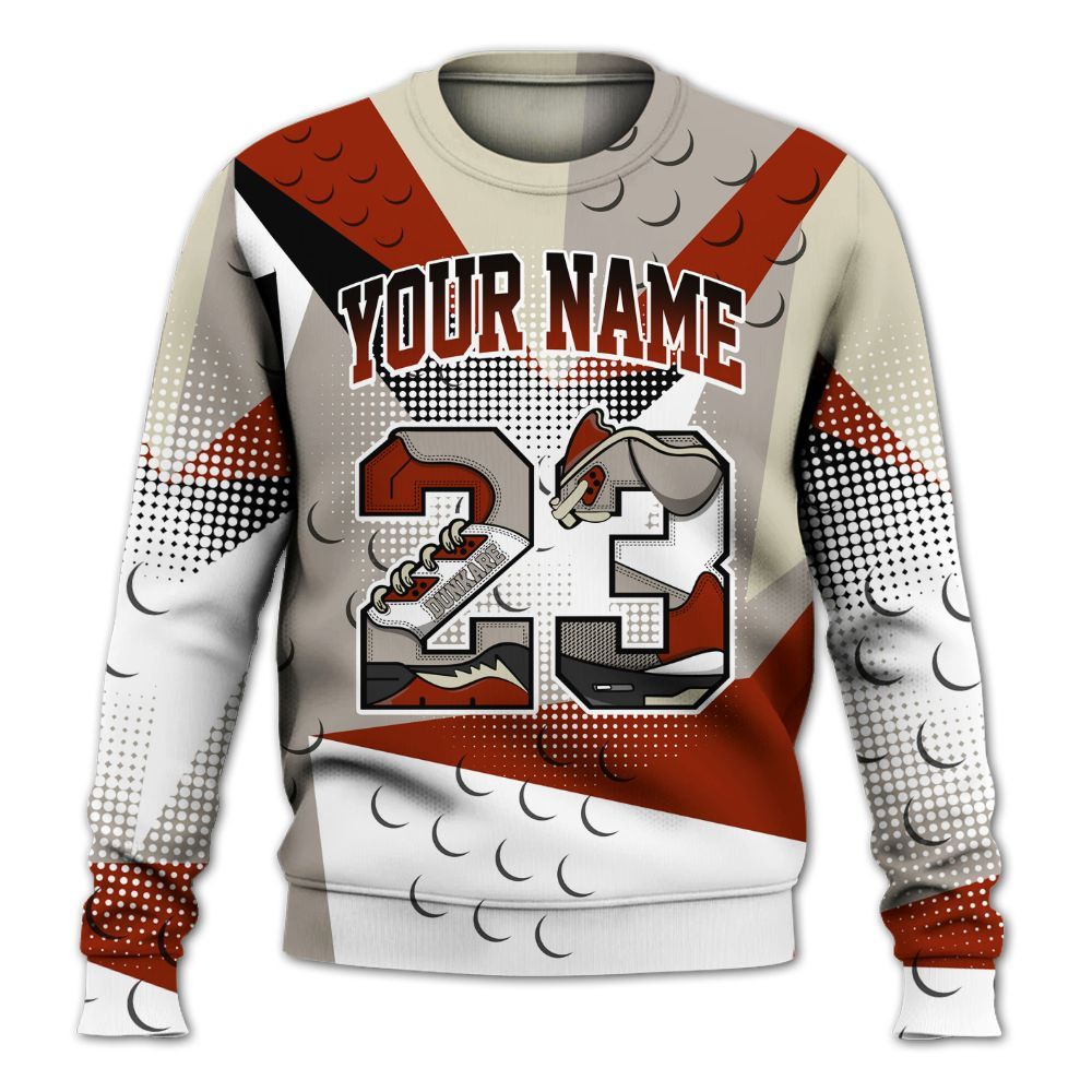 Sweatshirt To Match El Grito 5s - Poly Custom Name Number 23 5s All Over Print
