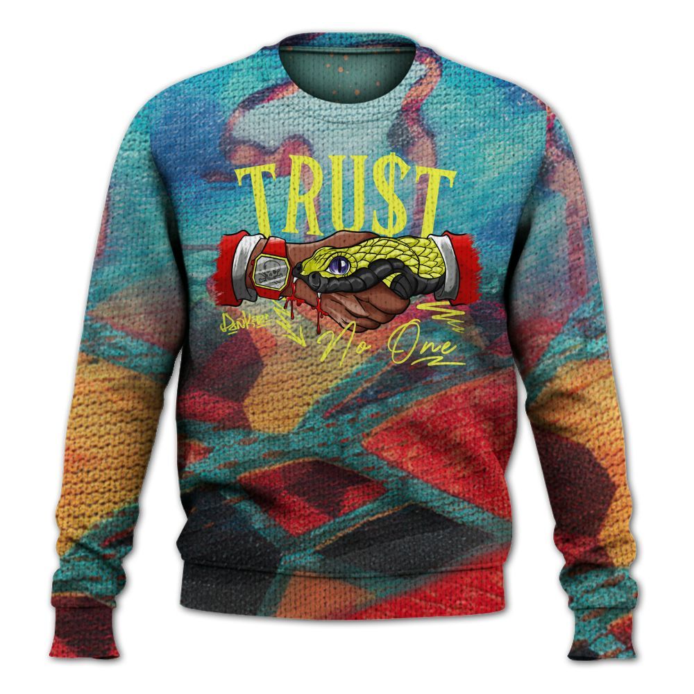 Knitted Sweater To Match Kobe 8 What The - Snake Trust No One Drip