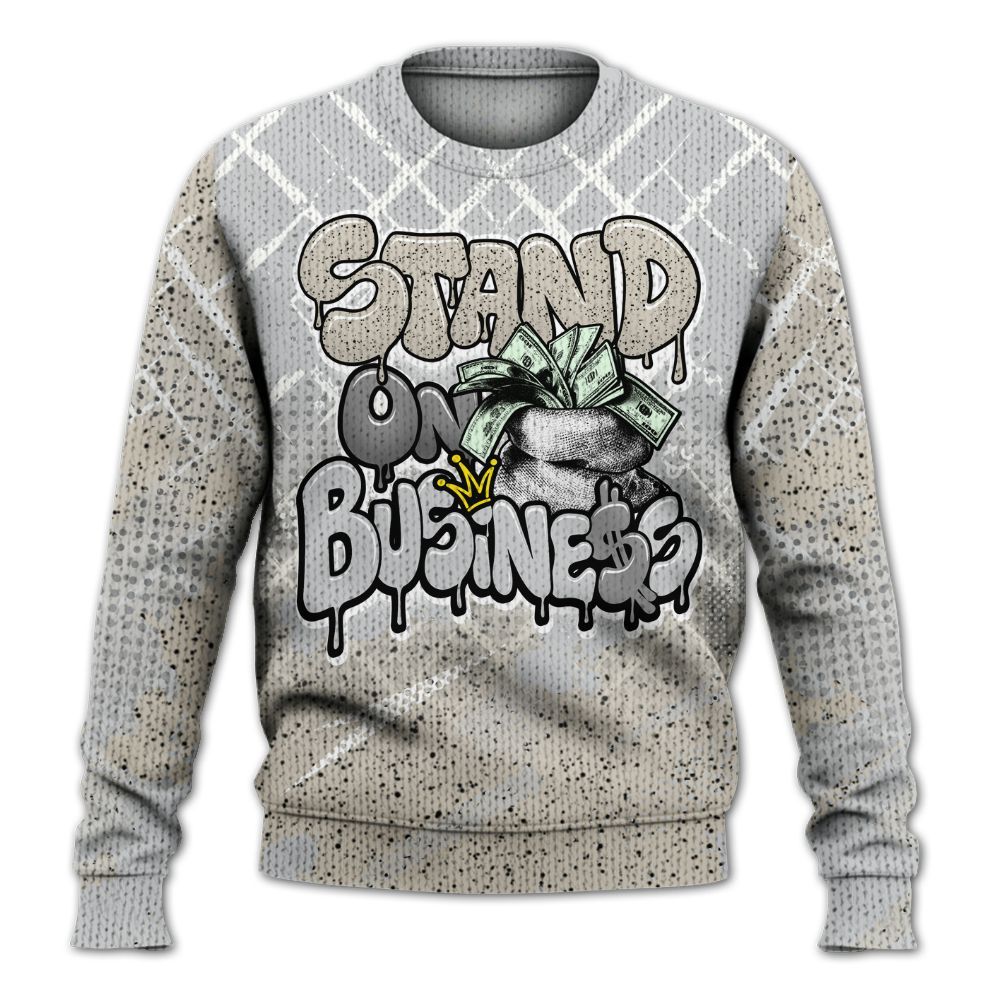 Knitted Sweater To Match Metallic Silver 2024 5s - Halftone Stand Business Dripping