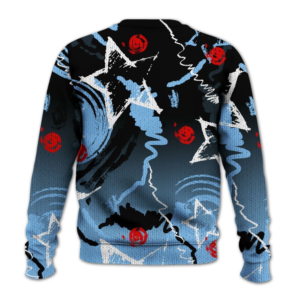 Knitted Sweater To Match University Blue 5s - Grind Shine Later Drip