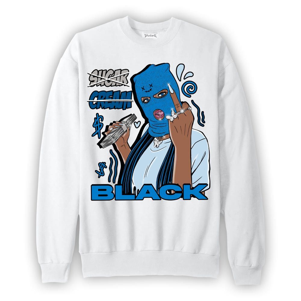 Sweatshirt To match Industrial Blue 4s Sweatshirt - Black Sugarcream Unique Graphic