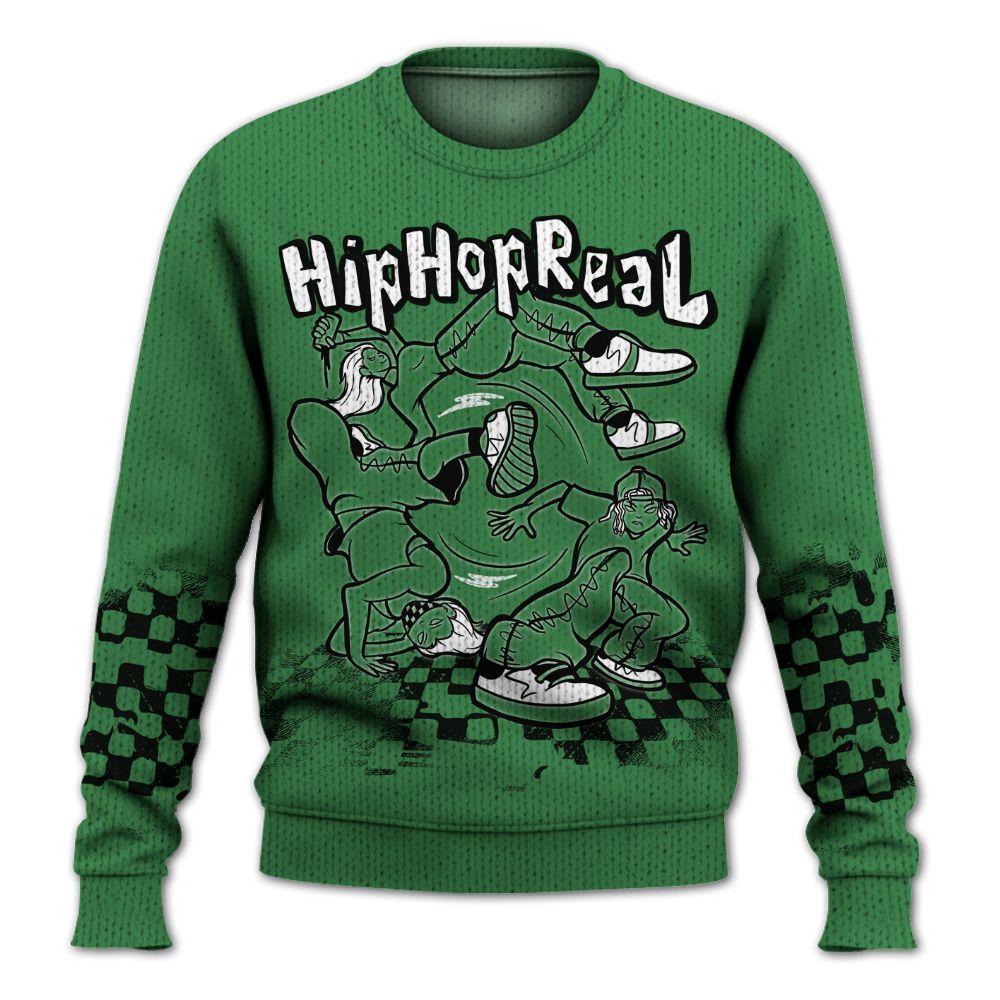 Knitted Sweater To Match Lucky Green 1s - Feel Life Street Style