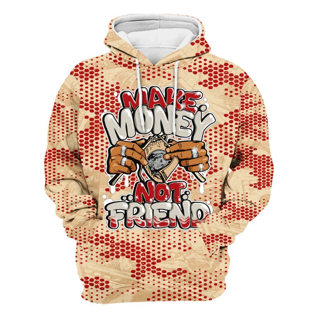 Hoodie To Match Dunk Low Strawberry Waffle - Make Moneys Not Friend Graphic Banknotes All Over Print