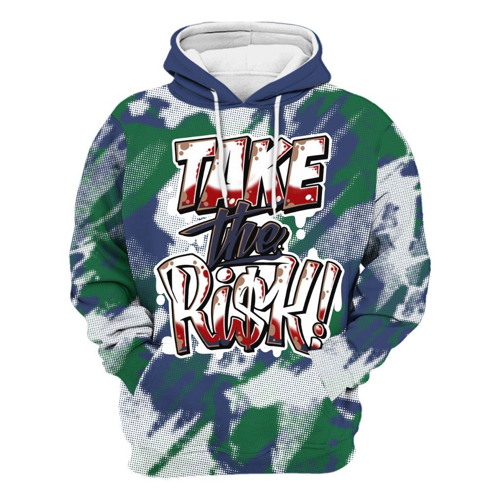 Hoodie To Match Midnight Navy 13s - Take Risks Abstract All Over Print