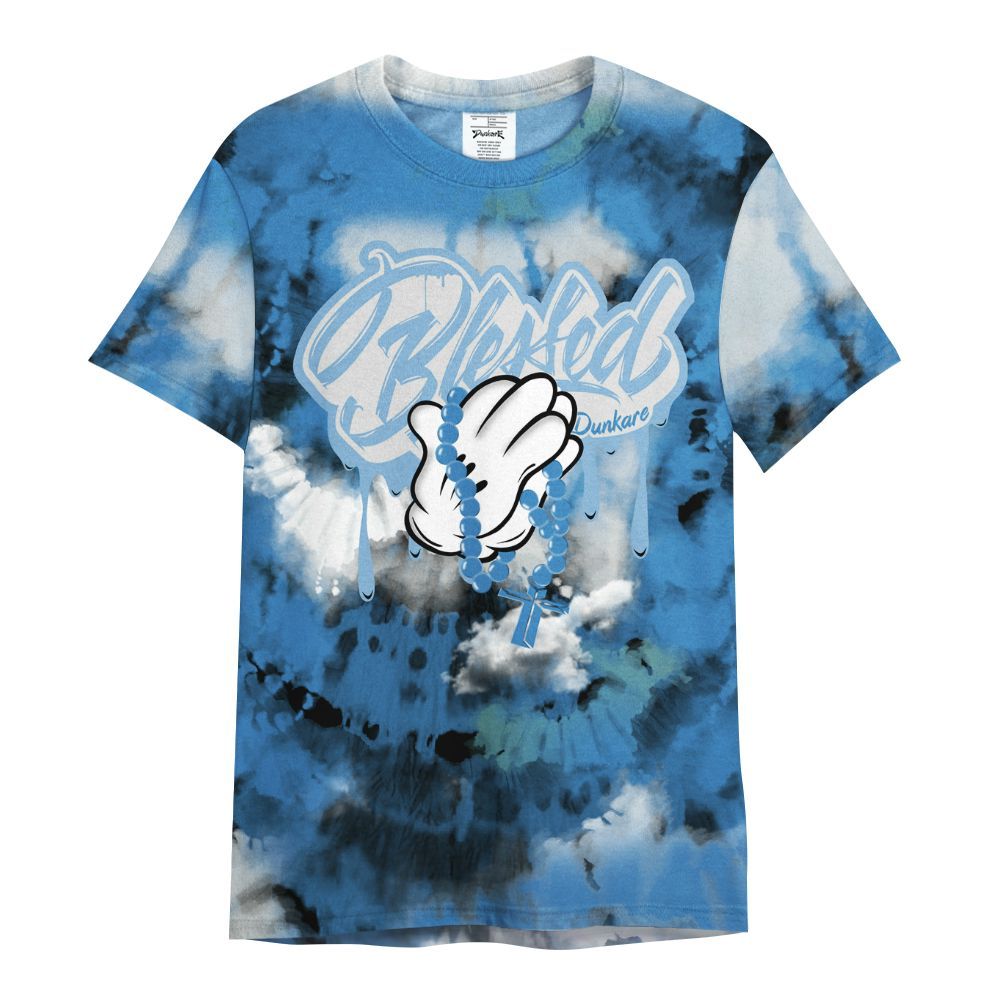 Shirt To Match Low Carolina 17s - God Blessed Tie Dye All Over Print