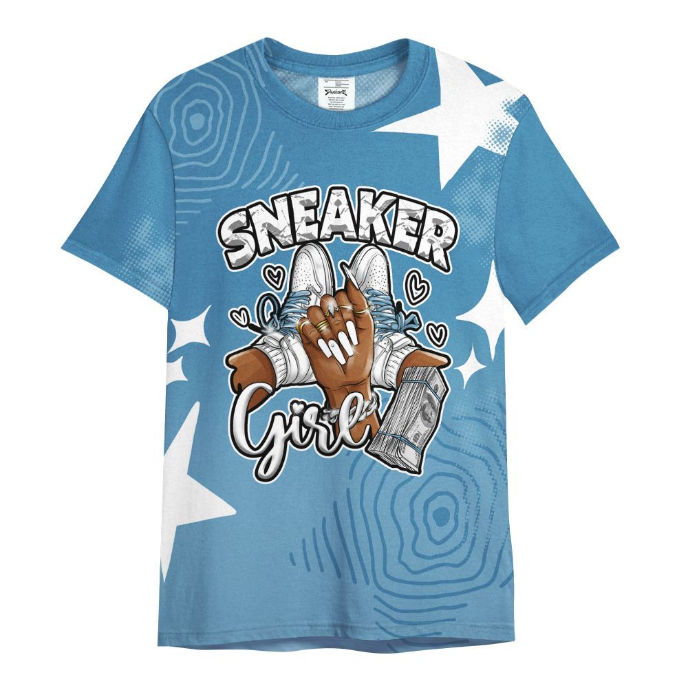 Shirt To Match High OG UNC Reimagined 1s - Sneakerz Girlz Unique Starz All Over Print