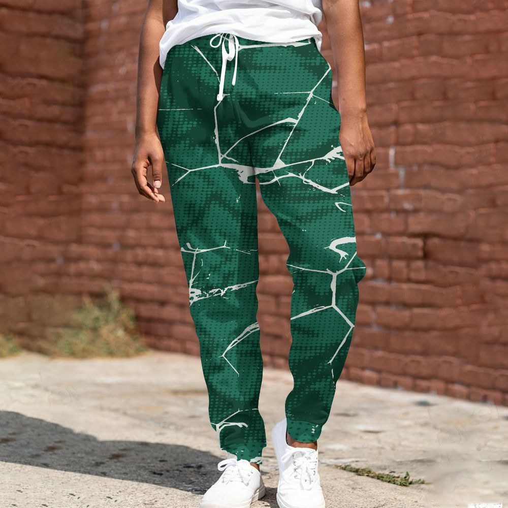 Sweatpant To Match Oxidized Green 4s - Crack Graphic All Over Print