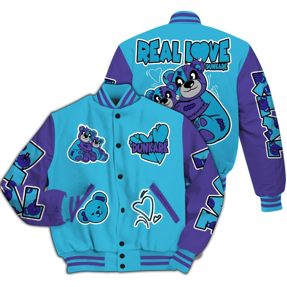 Varsity Jacket To Match Retro Aqua 6s - Sincere Fondness Bear All Over Print