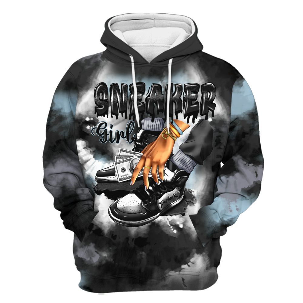 Hoodie To Match Chambray 7s - SNEAKER Girl Money Drip Tie Dye All Over Print