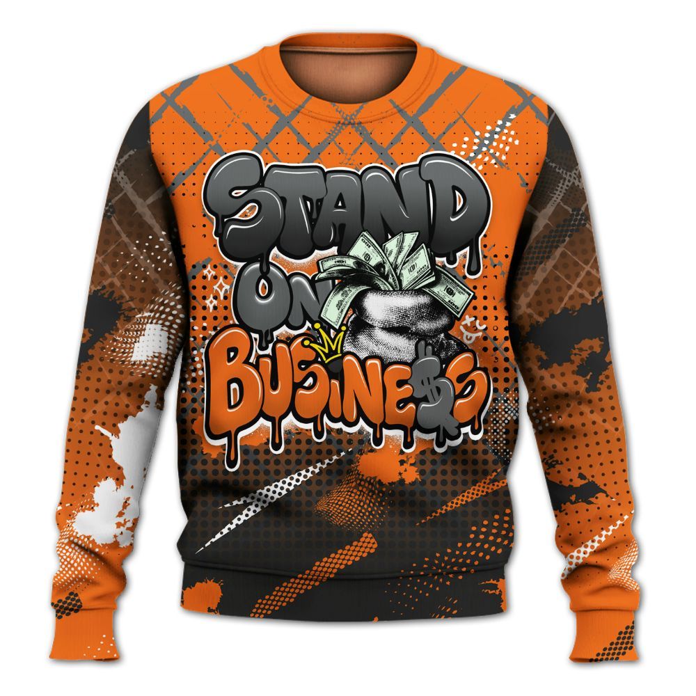 Sweatshirt To Match Air Max 95 OG Mandarin - Halftone Stand Business Dripping All Over Print