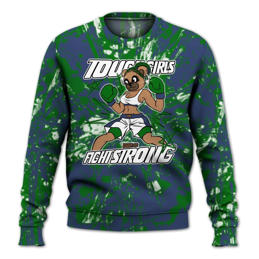 Sweatshirt To Match Midnight Navy 13s - Gritty Girls Bear Luxury All Over Print