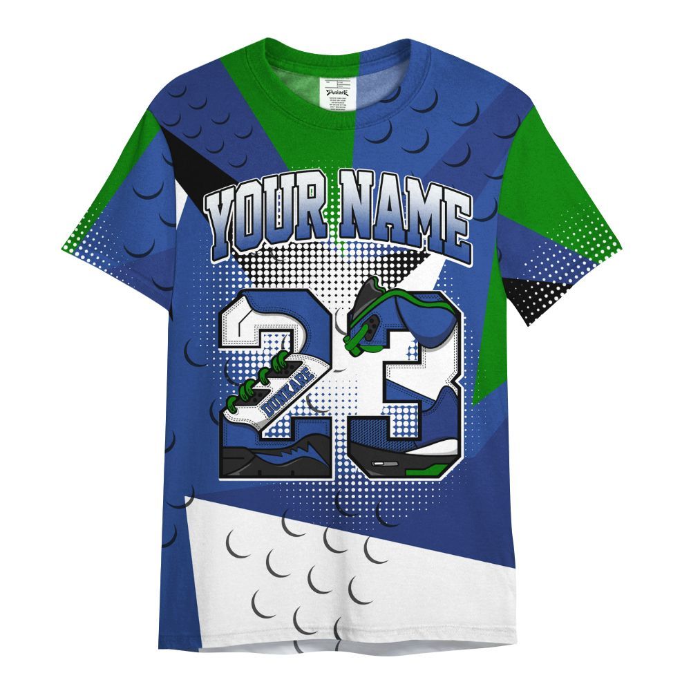 Shirt To Match Retro Hyper Royal 13s - Poly Custom Name Number 23 5s All Over Print