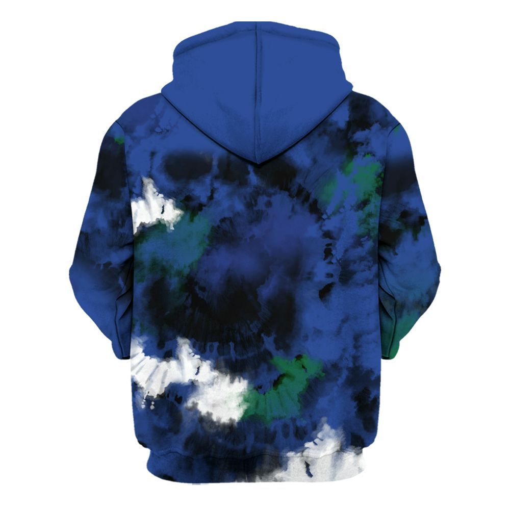 Hoodie To Match Retro Hyper Royal 13s - God Blessed Tie Dye All Over Print