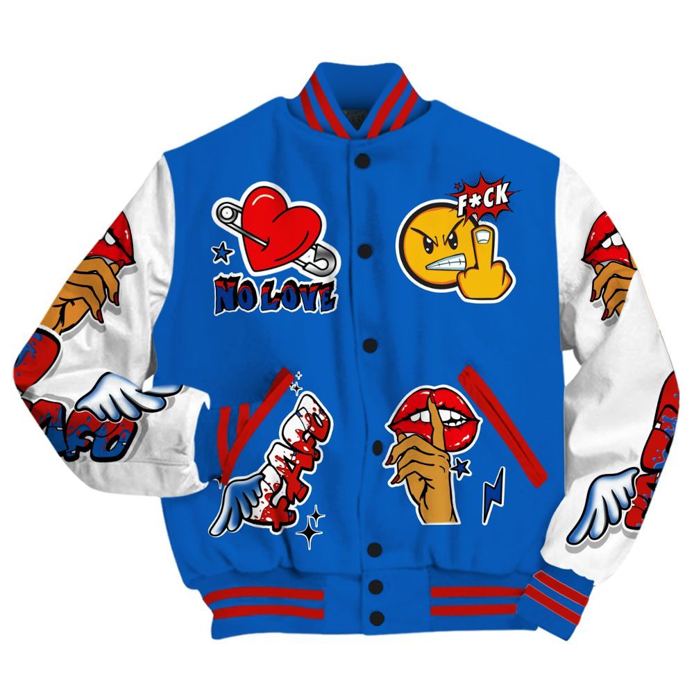 Varsity Jacket To Match Kobe 6 Game Royal - FK Around Find Out All Over Print