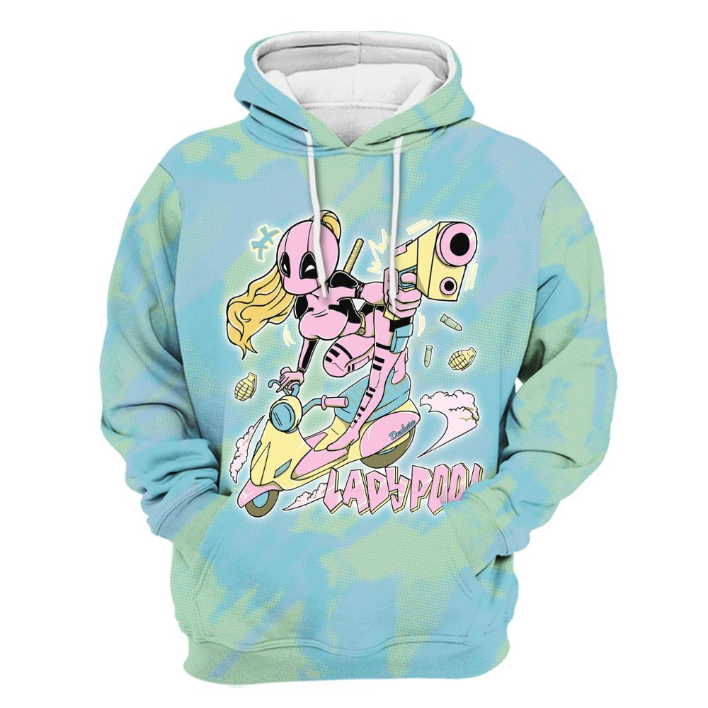 Hoodie To Match SB Dunk Low Visty - Lady Pool Cartoon Abstract Halftone All Over Print