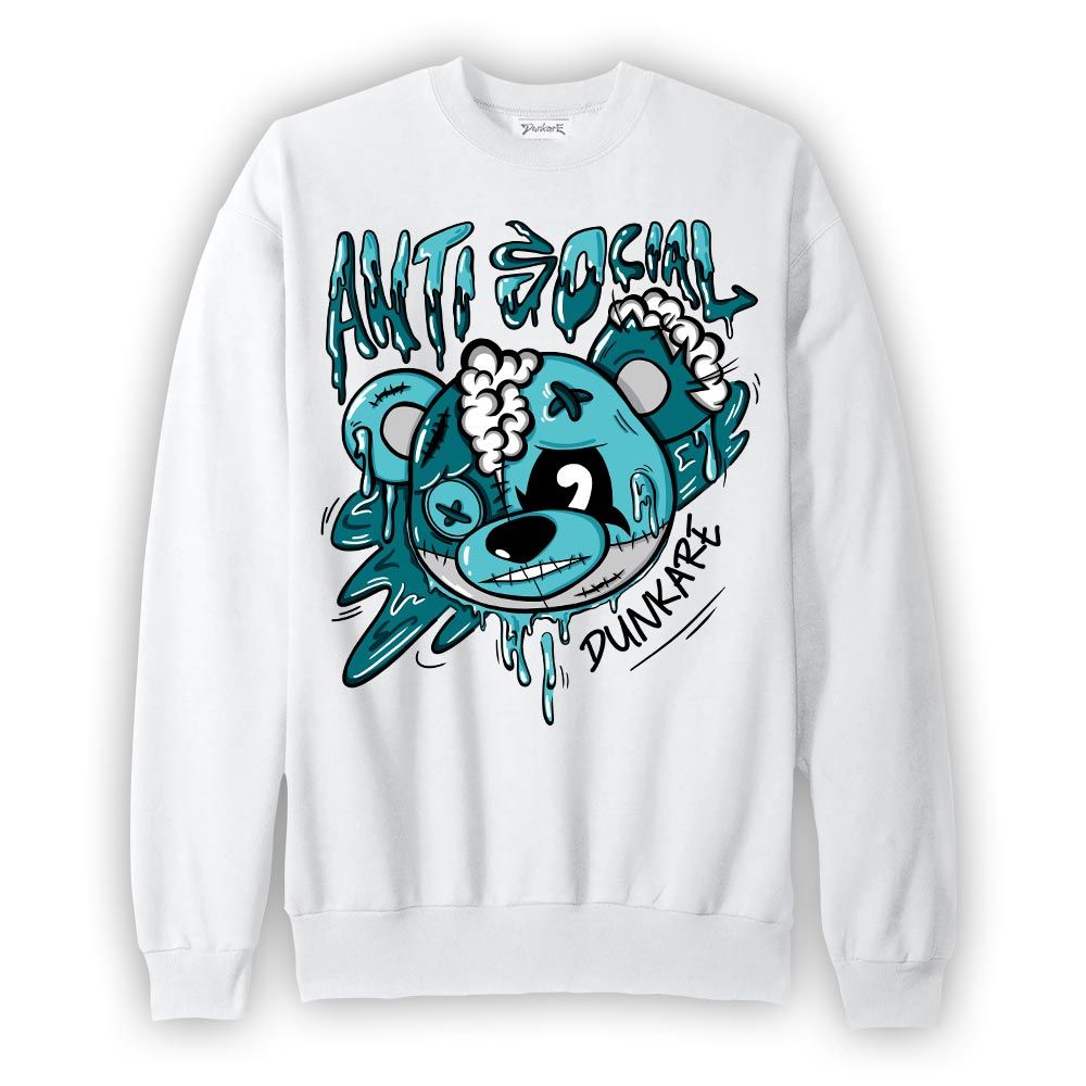Sweatshirt To match Oxidized Green 4s Sweatshirt - Hate Social Bear Graphic