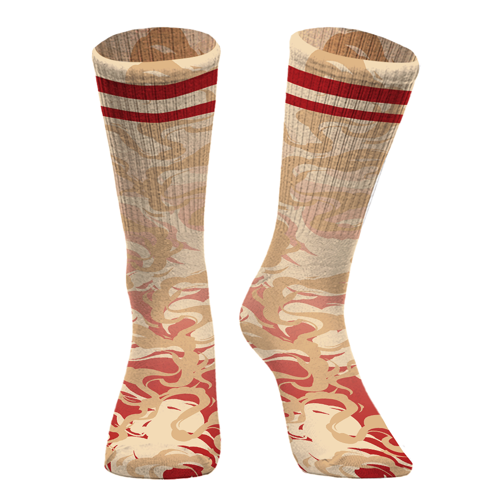 Sock To Match Dunk Low Strawberry Waffle - Color Smoke Graphic Unisex