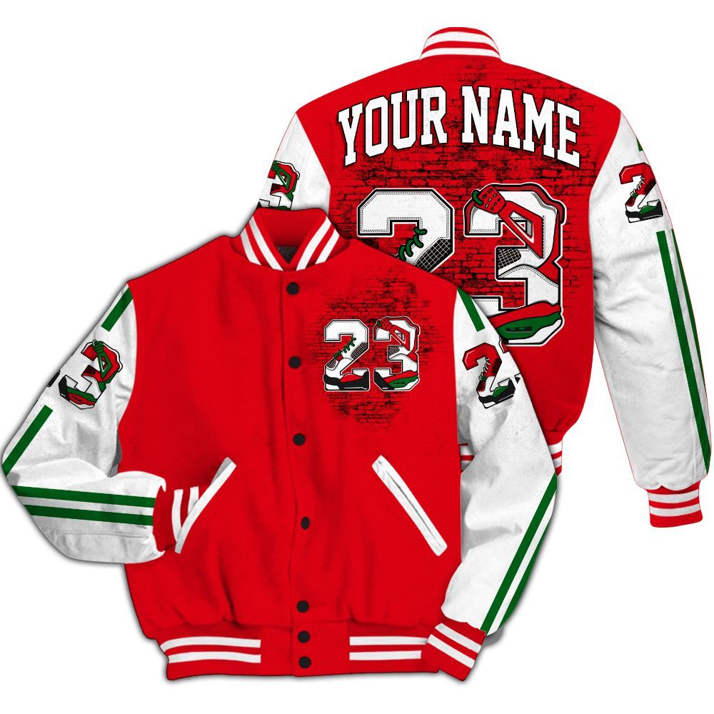 Varsity Jacket To Match Chicago 13s - Custom Number 23 Dirty All Over Print